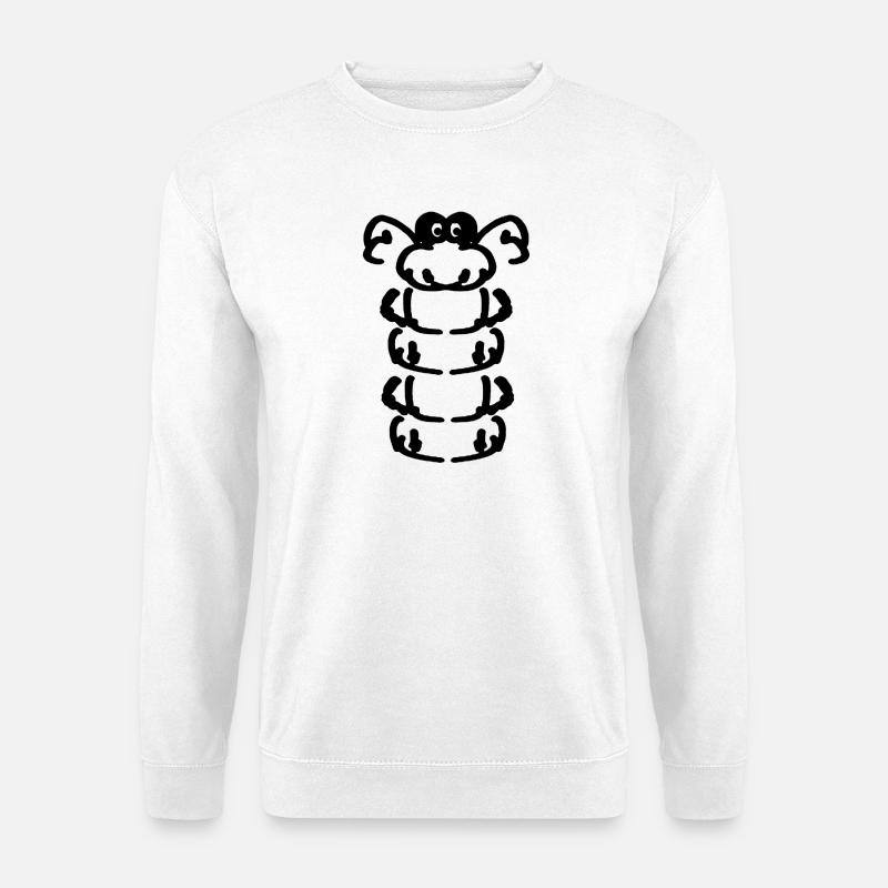 a small caterpillar - Unisex Sweatshirt - white