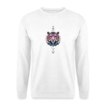 Wonderful colorful tiger - Unisex Sweatshirt - white - Front