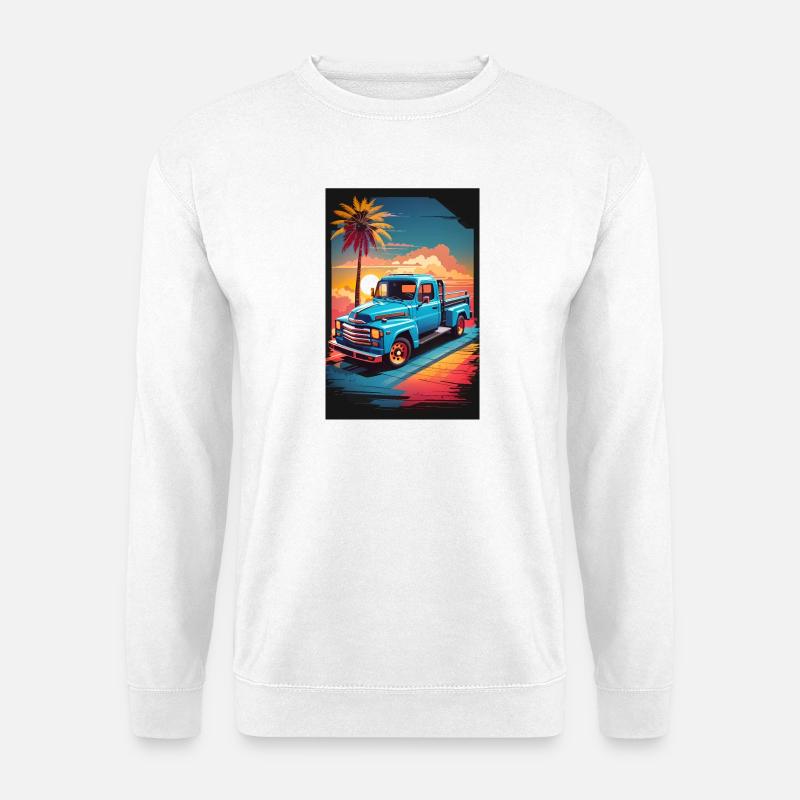 Pick-up Truck - Unisex Pullover - Weiß