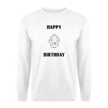 ALLES GUTE ZUM GEBURTSTAG. ALLES GUTE ZUM GEBURTSTAG. JAHRESTAG. - Unisex Pullover - Weiß - Vorne
