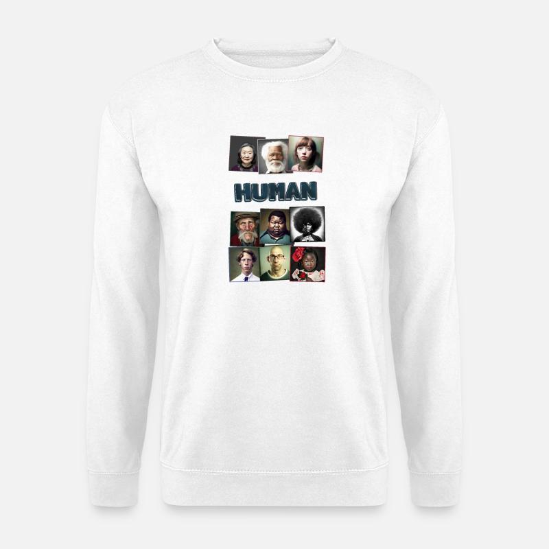 Super Normal 01 Mensch - Unisex Pullover - Weiß