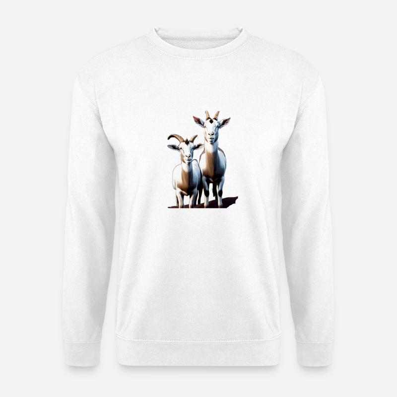 ZIEGEN II - Unisex Pullover - Weiß