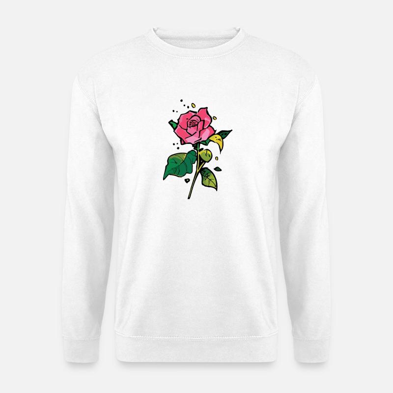 Eine hübsche Rose - Unisex Pullover - Weiß