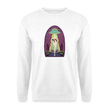 Un homme et une femme enlevés par un vaisseau spatial extraterrestre - Sweat-shirt Unisexe - blanc - Devant