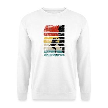 Climber on Sunset Stripes - Unisex Sweatshirt - white - Front