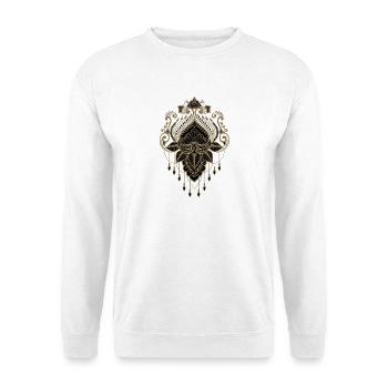 Eine wundervolle filigrane goldene Lotusblume. - Unisex Pullover - Weiß - Vorne