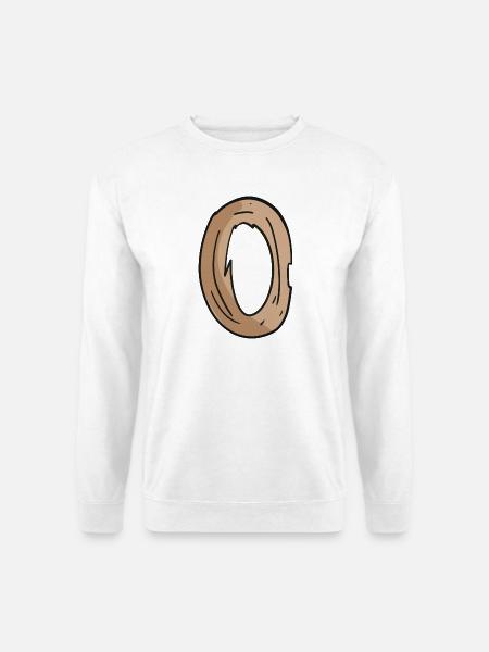 Buchstabe O Holz Holzbuchstabe - Unisex Pullover - Weiß