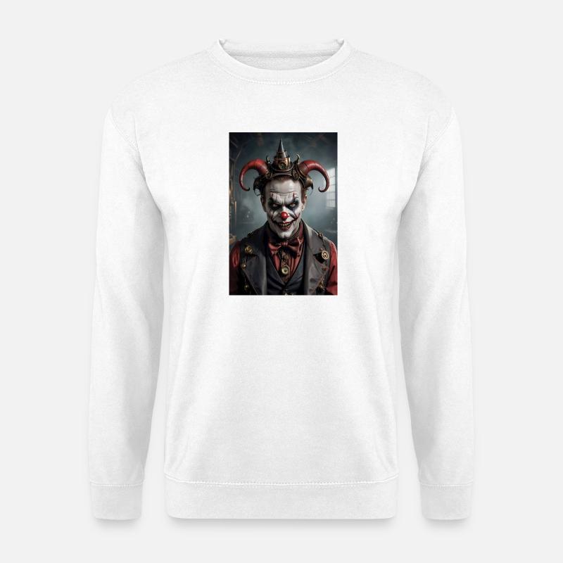 Steampunk Teufel Clown - Unisex Pullover - Weiß