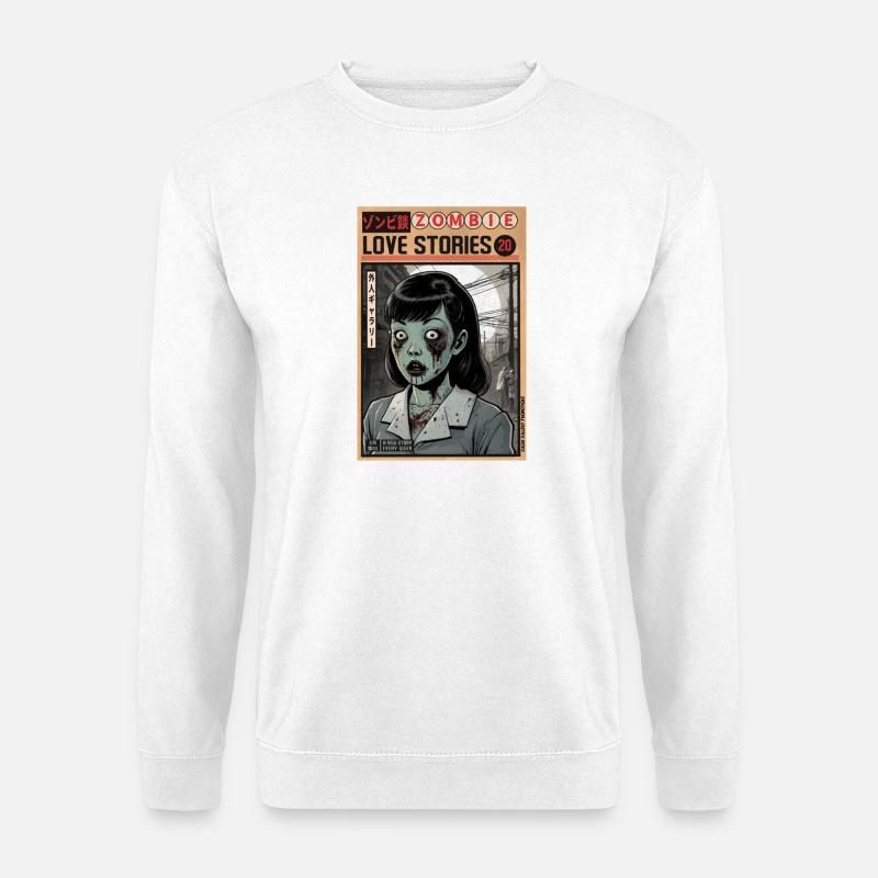 Zombie Love Stories Poster - Unisex Pullover - Weiß