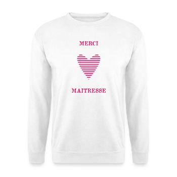 THANK YOU. MISTRESS. THANK YOU MISTRESS - Unisex Sweatshirt - white - Front
