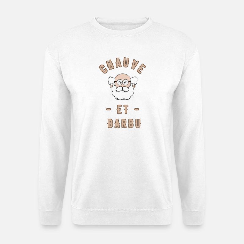 Bald and bearded - Unisex Sweatshirt - white