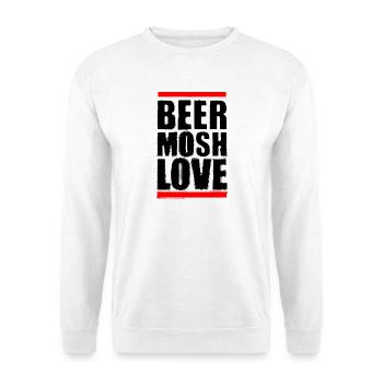 Beer Mosh Love Black Letter - Unisex Sweatshirt - white - Front