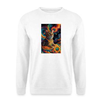 Buddha Cat - Unisex Pullover - Weiß - Vorne