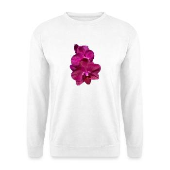 Phalaenopsis Hybride Rose Violet Fleur d’Orchidée - Sweat-shirt Unisexe - blanc - Devant