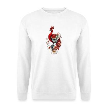 Starren Sie in die Unendlichkeit auf einen majestätischen Vogel - Unisex Pullover - Weiß - Vorne