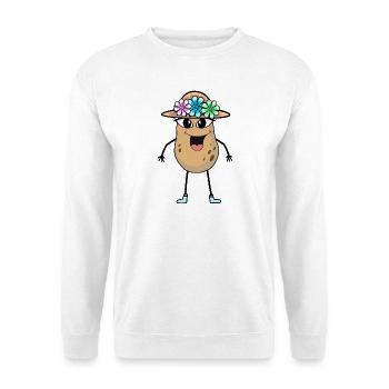 Kartoffel Mädchen Gemüse Kartoffeln - Unisex Pullover - Weiß - Vorne