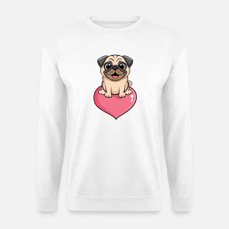 Pug - Unisex Sweatshirt - white