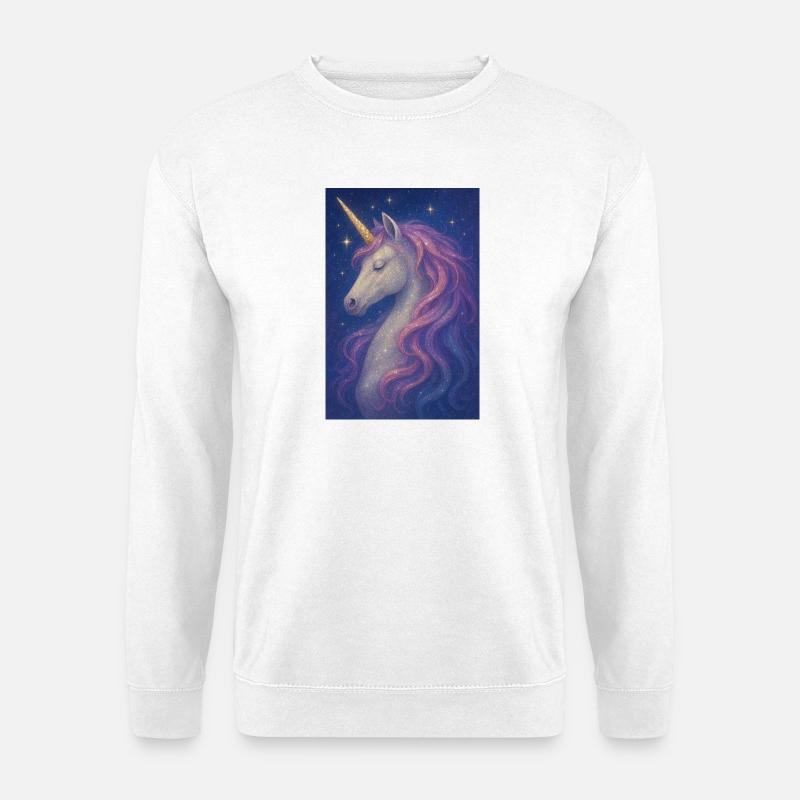 Magic Unicorn Lila - Unisex Pullover - Weiß