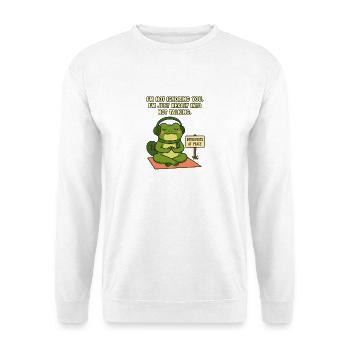 Grenouille introvertie en paix - Sweat-shirt Unisexe - blanc - Devant