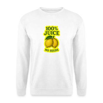 100% Juice no SEEDS - Unisex Pullover - Weiß - Vorne