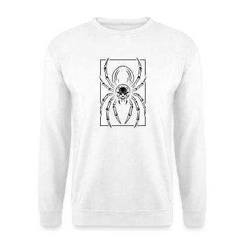 Stilisierte Spinne - Unisex Pullover - Weiß - Vorne