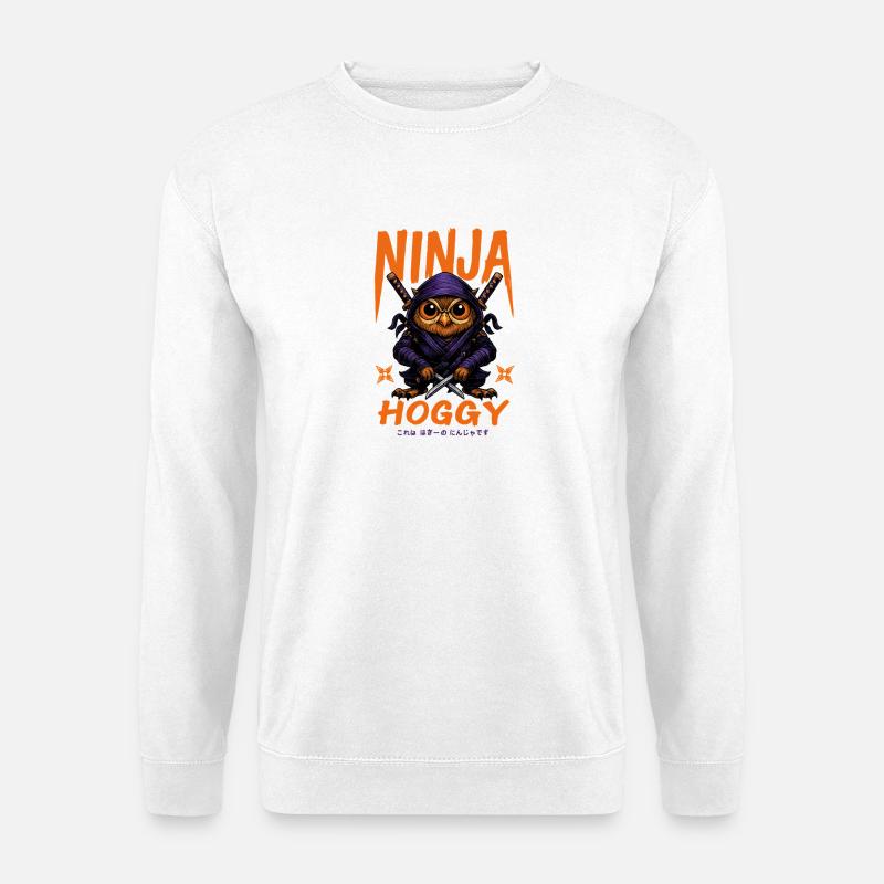 Ninja Eulen Hoggy - Unisex Pullover - Weiß