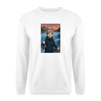Freudige eisige Wanderung - Unisex Pullover - Weiß - Vorne
