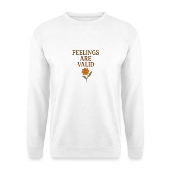 Feelings Are Valid - Unisex Sweatshirt - white - Front