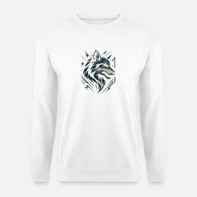 Wolf Design - Unisex Pullover - Weiß
