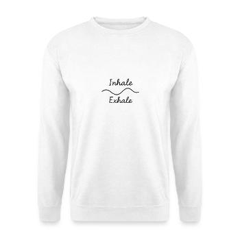 Mindfulness Inhale Exhale Illustration - Unisex Sweatshirt - white - Front