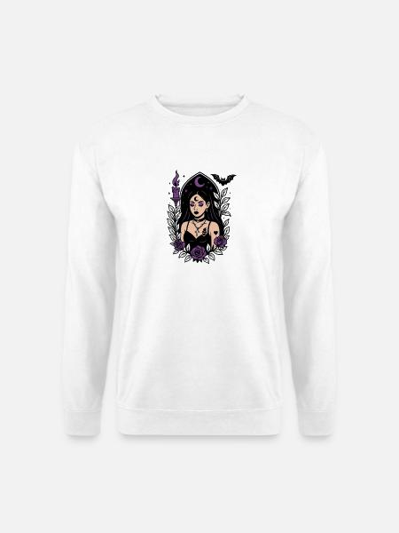Sorcière gothique violette - Sweat-shirt Unisexe - blanc
