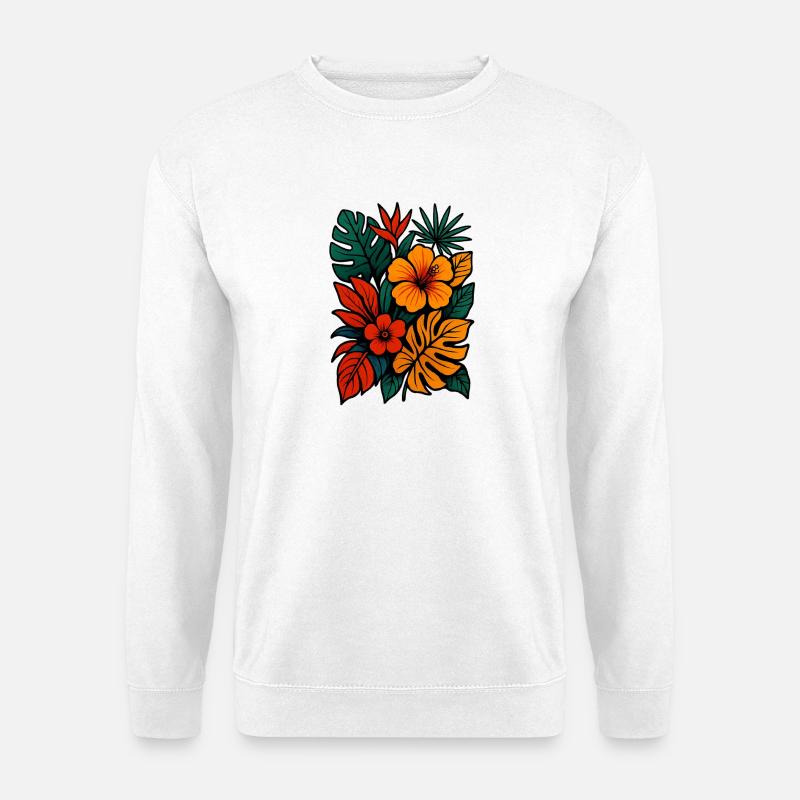 Tropical Bloom Rush - Unisex Sweatshirt - white
