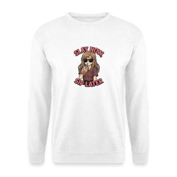 Slay now, sip later - Bubbletea und Anime Style - Unisex Pullover - Weiß - Vorne