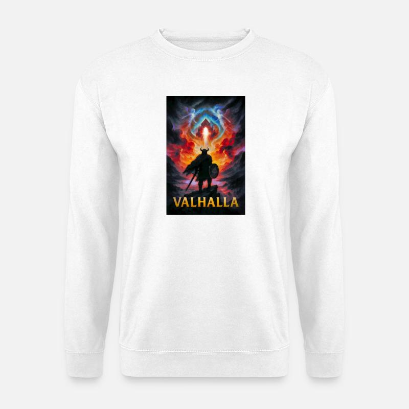 Valhalla – Feuer und Licht - Unisex Pullover - Weiß