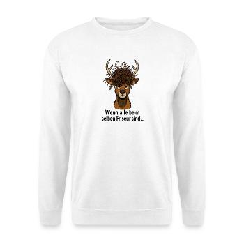Hairdresser Hirsch Horst - Unisex Sweatshirt - white - Front