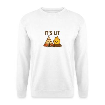It’s Lit – Lagerfeuer mit Humor - Unisex Pullover - Weiß - Vorne