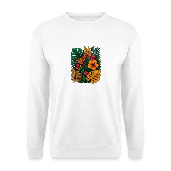 Goldene Blüte - Unisex Pullover - Weiß - Vorne