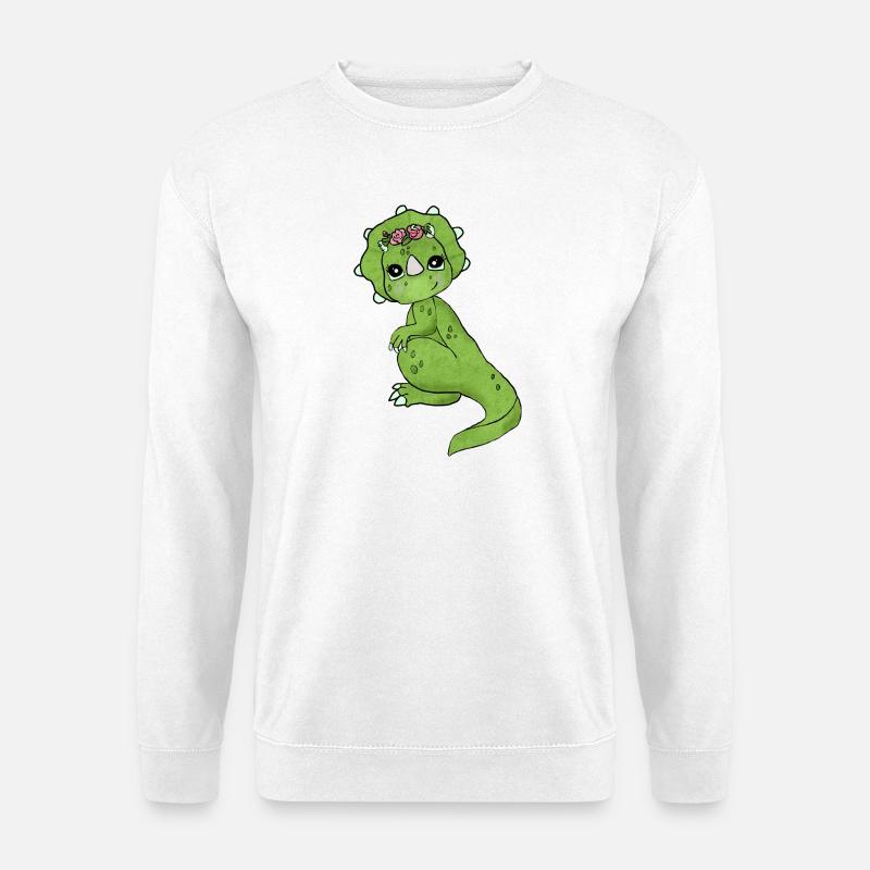 Blumendino - Unisex Pullover - Weiß