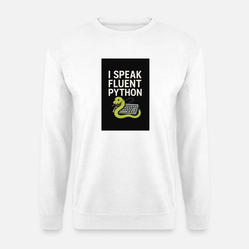 Python-Codierungsschlange - Unisex Pullover - Weiß