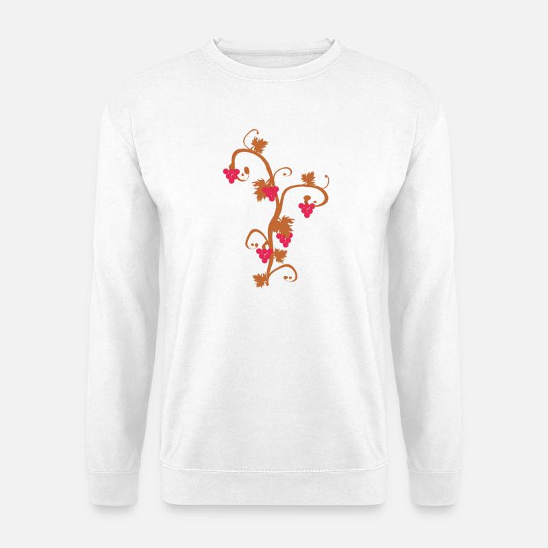 weintrauben und Ranke - Unisex Pullover - Weiß