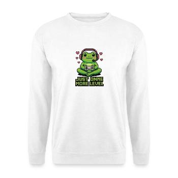 Pixel Frog : Juste un niveau de plus - Sweat-shirt Unisexe - blanc - Devant