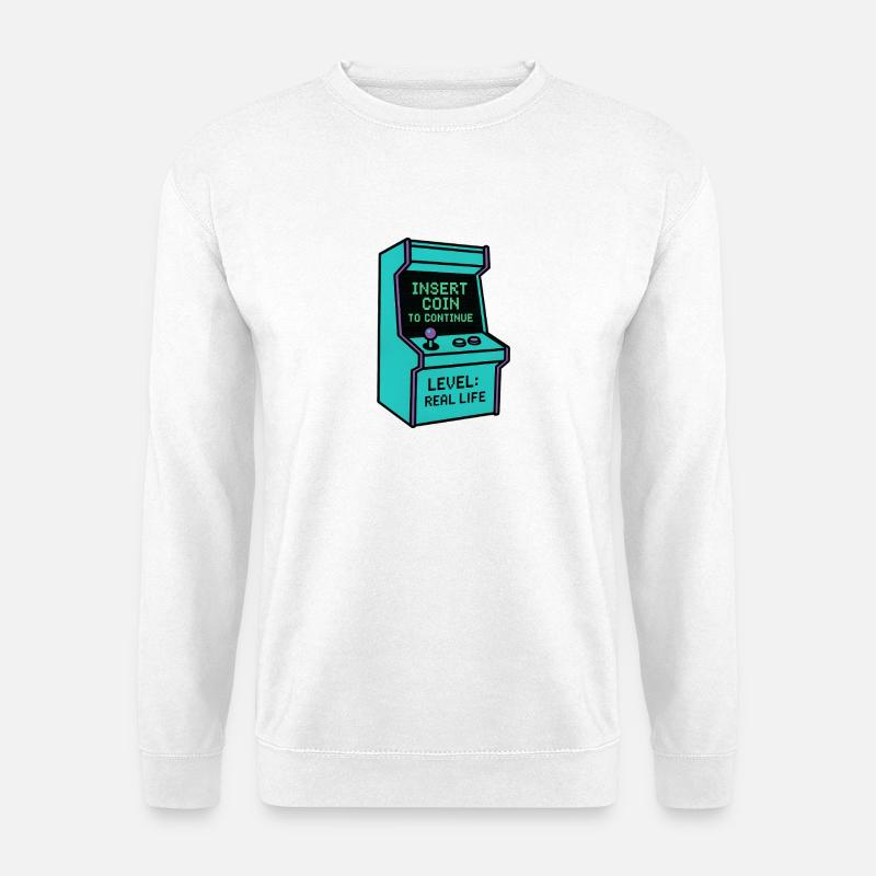 Retro Gaming Arcade Artwork - Unisex Pullover - Weiß