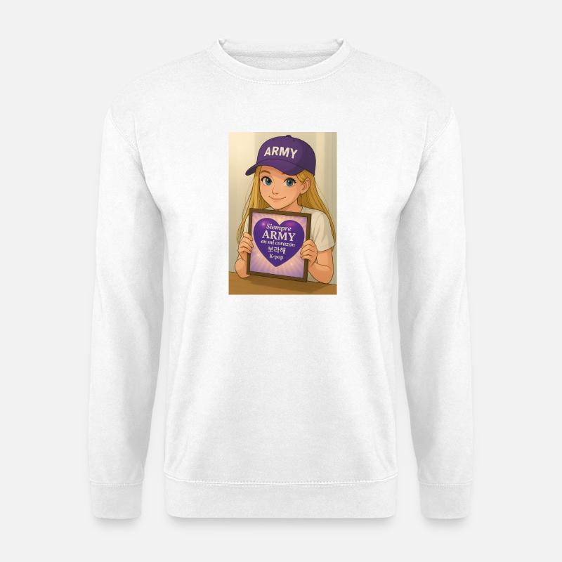 Fans de K-pop de l’armée - Sweat-shirt Unisexe - blanc