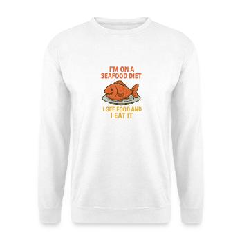 Régime alimentaire Seefood - Sweat-shirt Unisexe - blanc - Devant