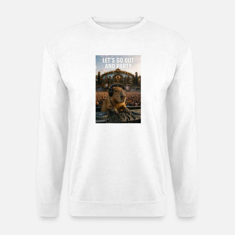 Capybara DJ Party - Unisex Sweatshirt - white