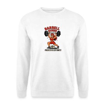 Barbell Queen Gym Girl Power Fitness Workout - Unisex Sweatshirt - white - Front