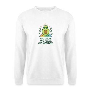 Avo Calm Avo Peace Avo Meditate Avocado - Unisex Sweatshirt - white - Front
