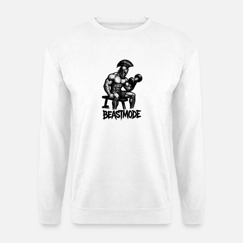Starker Gladiator im Schatten - Unisex Pullover - Weiß