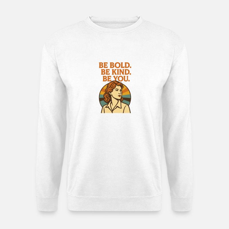 Ermächtigende Retro-Frau-Illustration - Unisex Pullover - Weiß