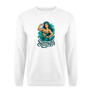 Strong Mermaid Mermaid Mermaid Aquarius Gift - Unisex Sweatshirt - white - Front
